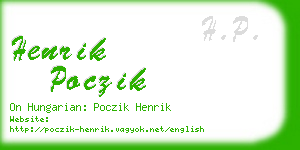 henrik poczik business card